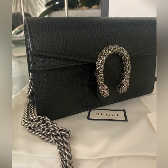 Gucci Dionysus black leather super mini bag, authentic EUC - Picture 3 of 11